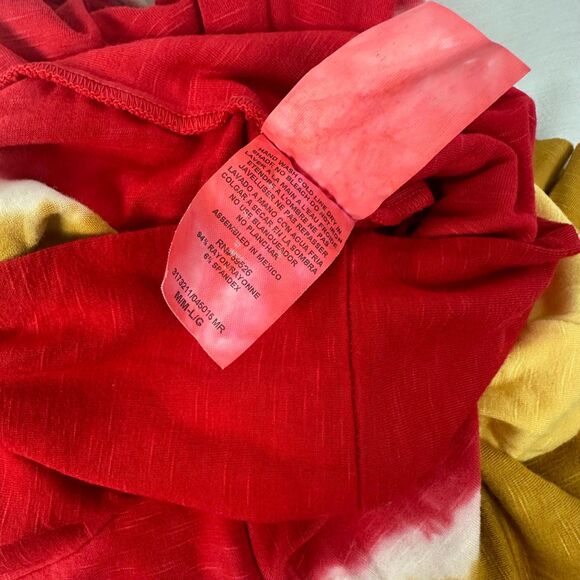 Lucky Brand Swim Coverup Dress Skirt Tie Dyed Red Gold Womens Size M/L - Picture 9 of 9